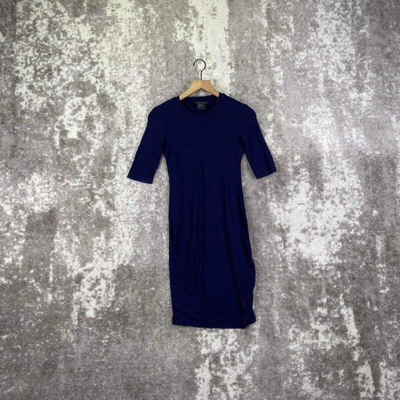 Armani Exchange Navy Blue Sheath Career Dress Size XS - Picture 1 of 8
